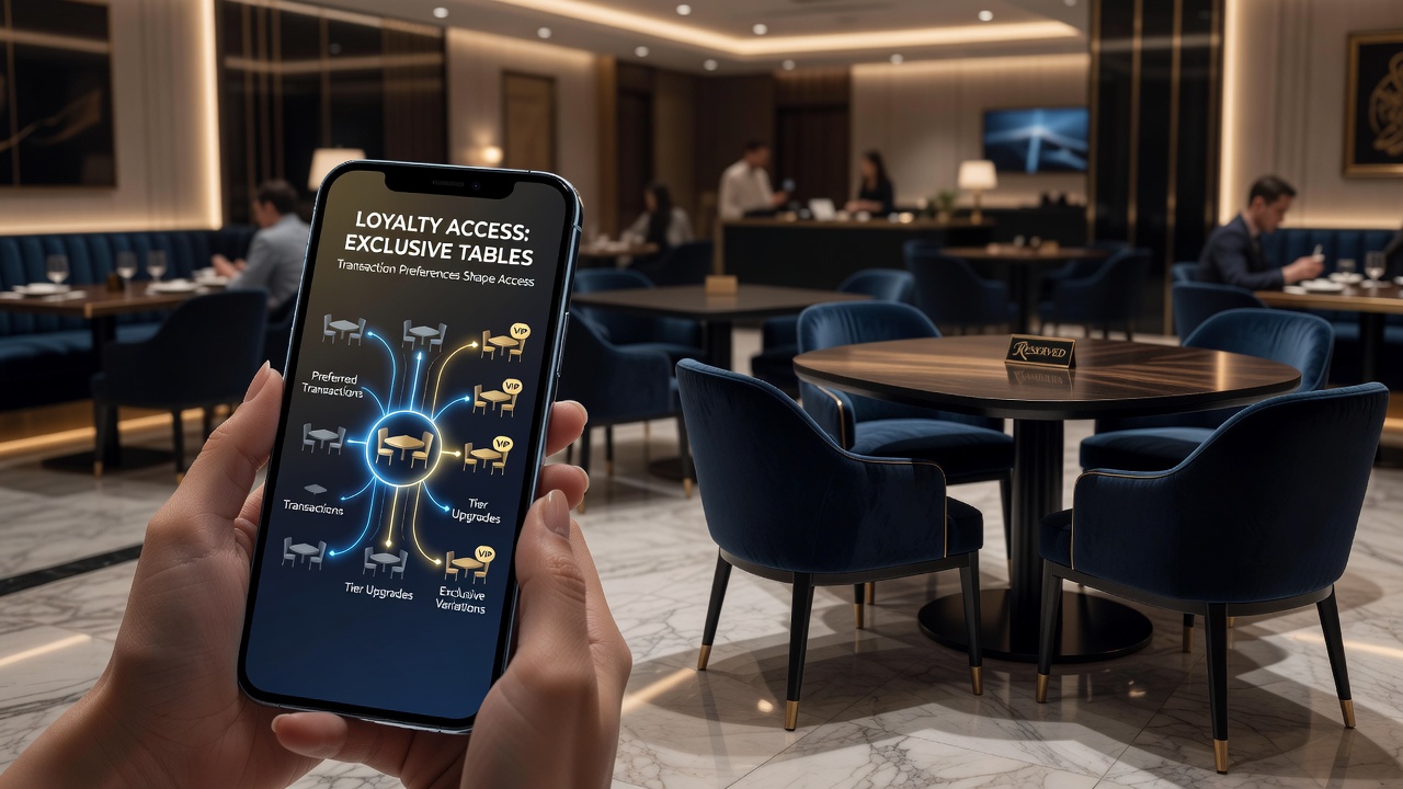 Mobile app interface displaying loyalty program tiers alongside various transaction methods in a digital casino environment