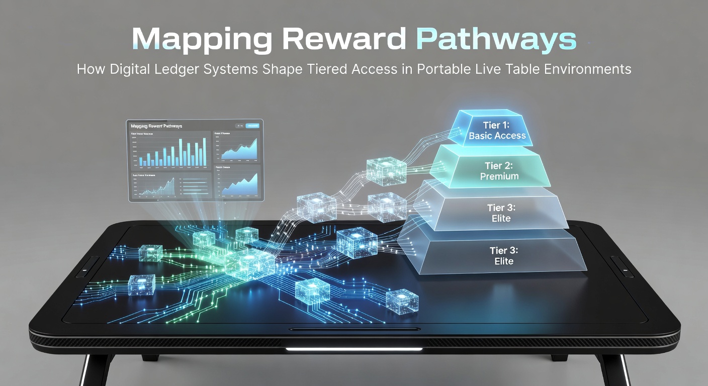 Schematic overview of digital ledger integration mapping reward pathways and tiered access levels in portable live table gaming platforms