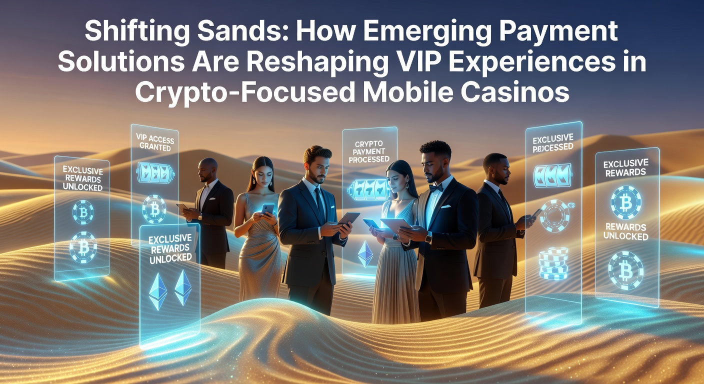 Mobile casino interface showing seamless crypto payment options and VIP rewards dashboard