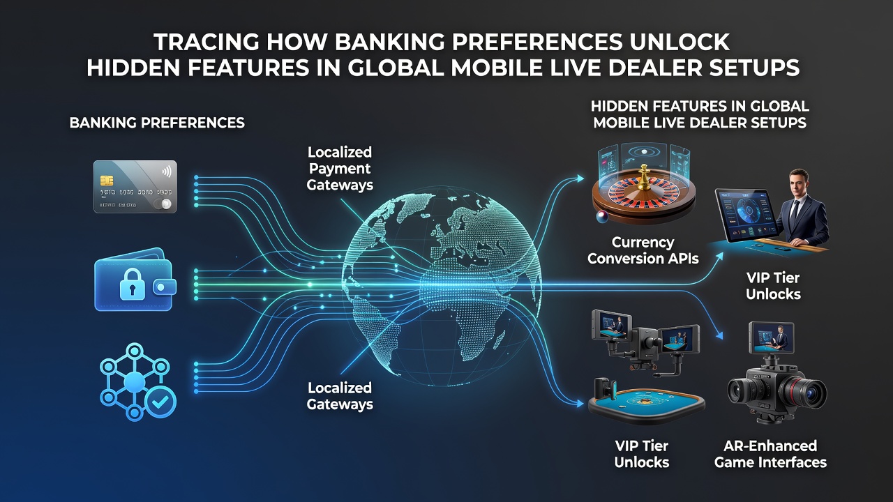 Close-up of mobile app dashboard displaying unlocked live dealer features after preferred banking selection